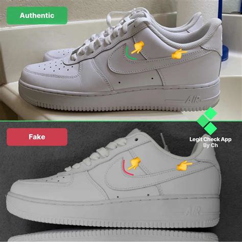 fake nike air force vs real|air force 1 genuine check.